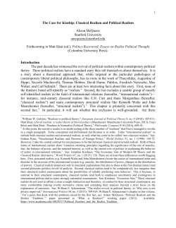 The Case for Kinship: Classical Realism and