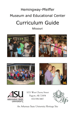 Curriculum Guide - Hemingway-Pfeiffer Museum and Educational