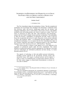 Informing and Reforming the Marketplace of Ideas