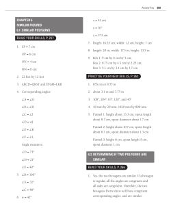 chapter 6 similar figures 6.1 similar polygons build your skills, p. 257
