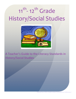 11 - 12 Grade History/Social Studies