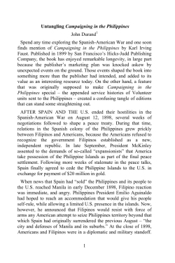 Campaigning in the Philippines