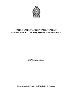 Employment and Unemployment in Sri Lanka