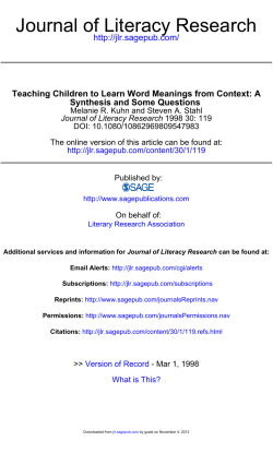 Context Clues Research Article