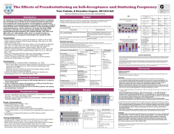 The Effects of Pseudostuttering on Self-Acceptance and