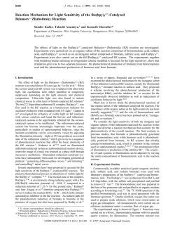 Reaction Mechanism for Light Sensitivity of the Ru(bpy)