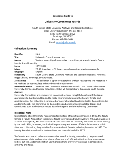 University Committees records Collection Summary Historical Note