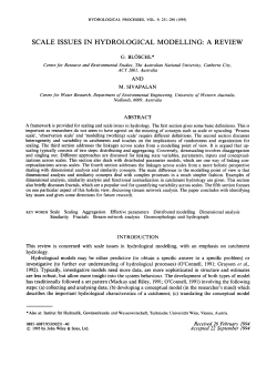 Scale issues in hydrological modelling: A review
