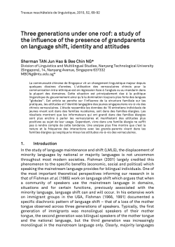 Three generations under one roof: a study of the influence