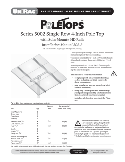Series 5002 Single Row 4-Inch Pole Top
