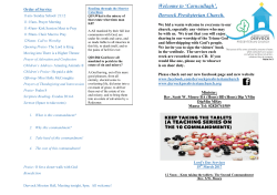 Announcement Sheet 19.3.17 - Dervock Presbyterian Church