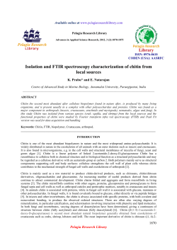 Isolation and FTIR spectroscopy characterization of chitin