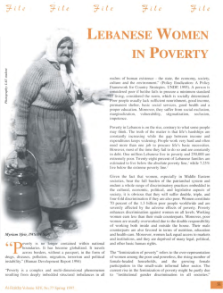 LEBANESE WOMEN IN POVERTY - Al