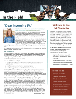 In the Field - Jesuit Volunteer Corps