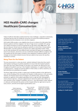 HGS Health+CARE changes Healthcare Consumerism
