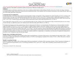 5th Grade &ndash; Topic Model - Bundle 2 Matter and Energy in Ecosystems
