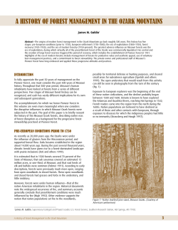 a history of forest management in the ozark mountains