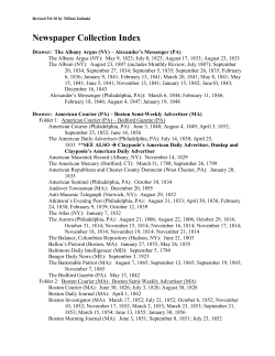 Newspaper Collection Index - Haverford College Libraries