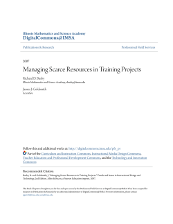 Managing Scarce Resources in Training Projects
