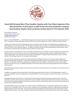 Great Raft Brewing More Than Doubles Capacity with Two