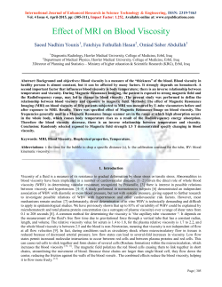 Effect of MRI on Blood Viscosity