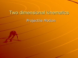 Two dimensional kinematics