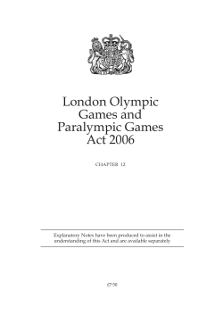 London Olympic Games and Paralympic Games