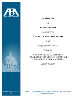 ABA testimony - American Bar Association