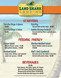 starters feeding frenzy beverages