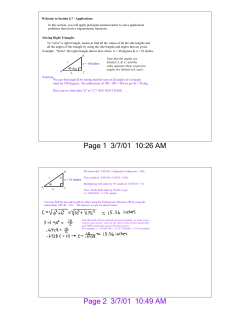 Applications of Trigonometry