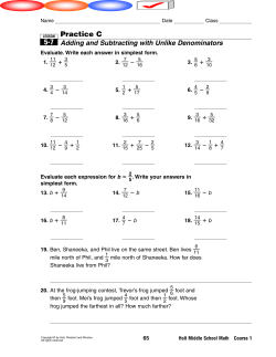 Practice C 5-7 - Scarsdale Public Schools