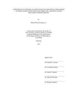 experiences of individuals who maintain abstinence