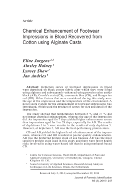 Chemical Enhancement of Footwear Impressions in Blood