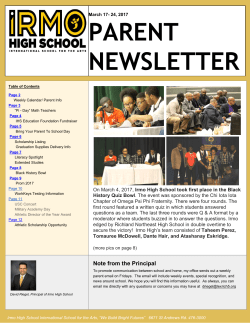 Parent Newsletter March 17-24, 2017 - Lexington