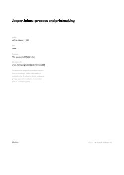 Jasper Johns : process and printmaking