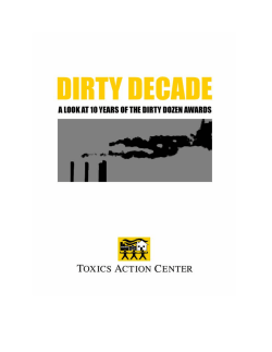 Dirty Decade - toxicsaction.org