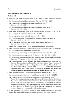 94 Counting 3.11 Solutions for Chapter 3
