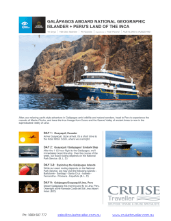 GAL&Aacute;PAGOS ABOARD NATIONAL GEOGRAPHIC ISLANDER +