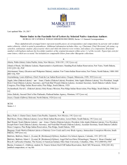 BCIM Series 1-1 Index of Native American Authors