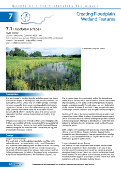 Creating Floodplain Wetland Features