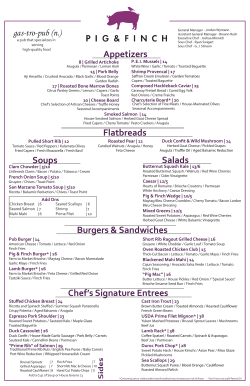 Dinner Menu 3.16.17 - 801 Restaurant Group