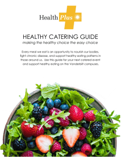 healthy catering guide - Health and Wellness | Vanderbilt University