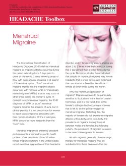 Menstrual Migraine - American Headache Society