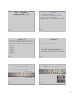 Unit 1: Review Measurement Lab