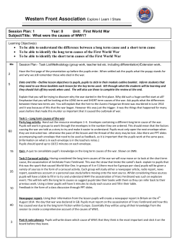 Thomas Telford School - Western Front Association