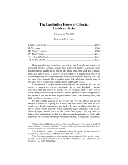The Lawfinding Power of Colonial American Juries