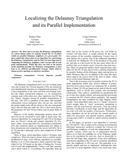 Localizing the Delaunay triangulation and its parallel implementation