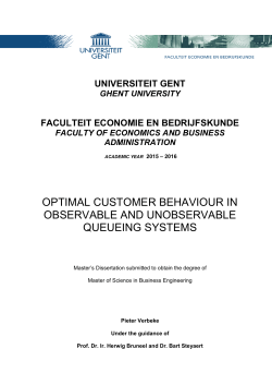 optimal customer behaviour in observable and unobservable