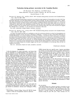Nucleation during primary succession in the Canadian Rockies
