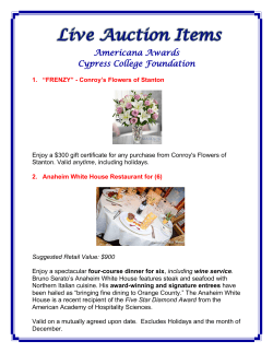 Americana Awards Cypress College Foundation